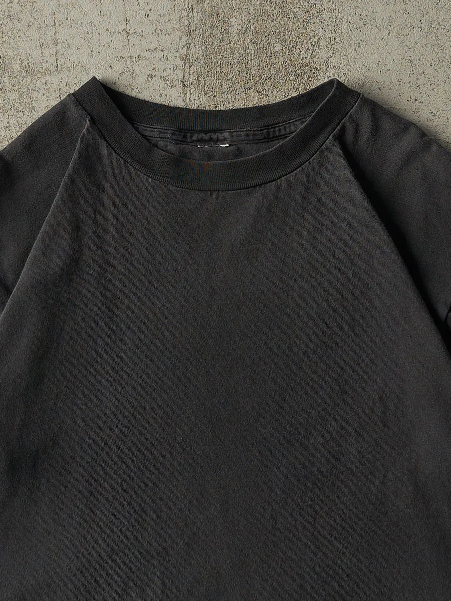 Vintage 90s Faded Black Blank Single Stitch Tee (S/M) sold by Rebalance Vintage product image thumbnail 2