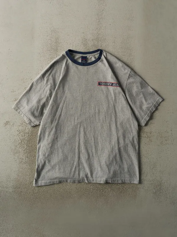 Vintage Y2K Grey Tommy Jeans Tee (XL/XXL) sold by Rebalance Vintage