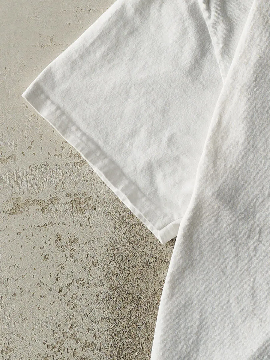 Vintage Y2K White Nike Embroidered Logo Tee (L) sold by Rebalance Vintage product image thumbnail 3