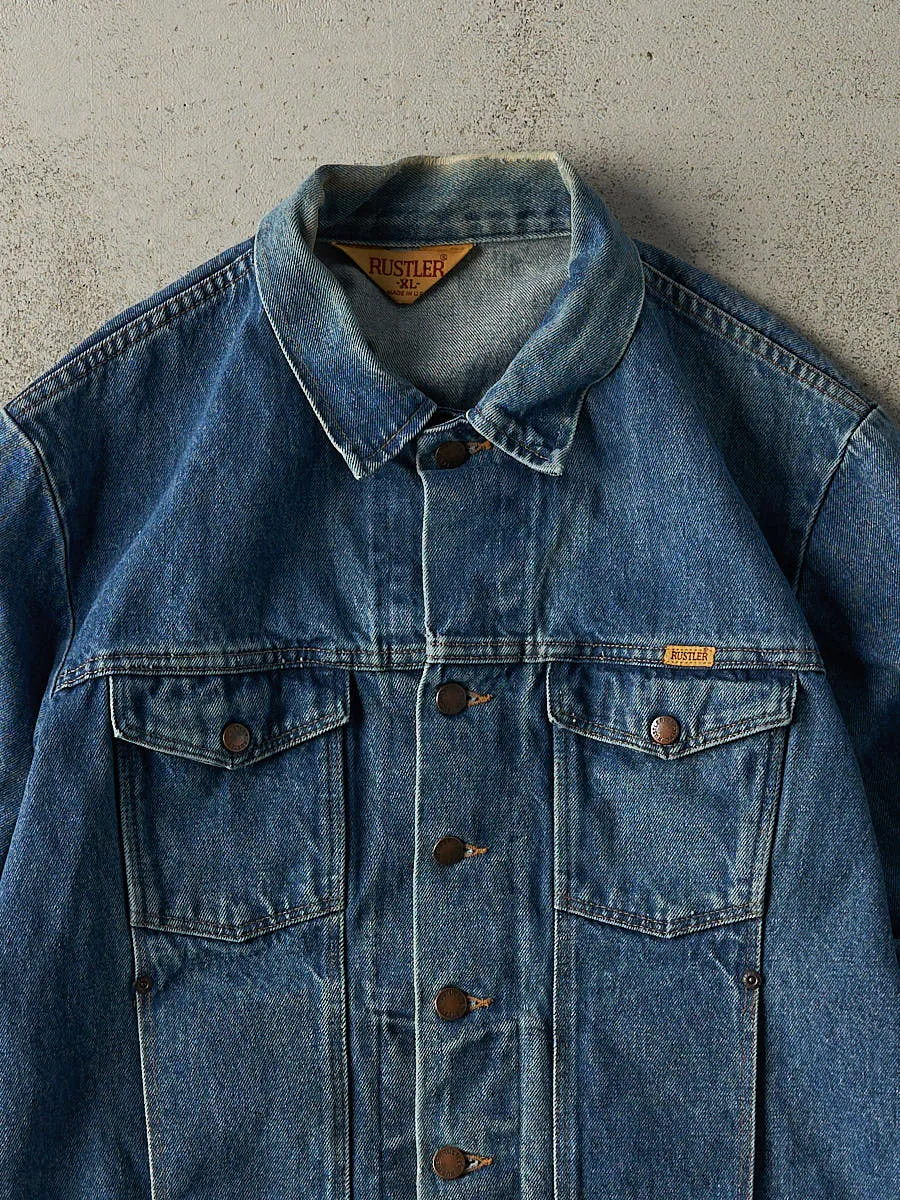 Vintage 70s Mid Wash Rustler Jean Jacket (M/L) sold by Rebalance Vintage product image thumbnail 3