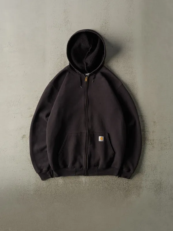 Vintage Y2K Faded Black Carhartt Zip Up Hoodie (L/XL) sold by Rebalance Vintage