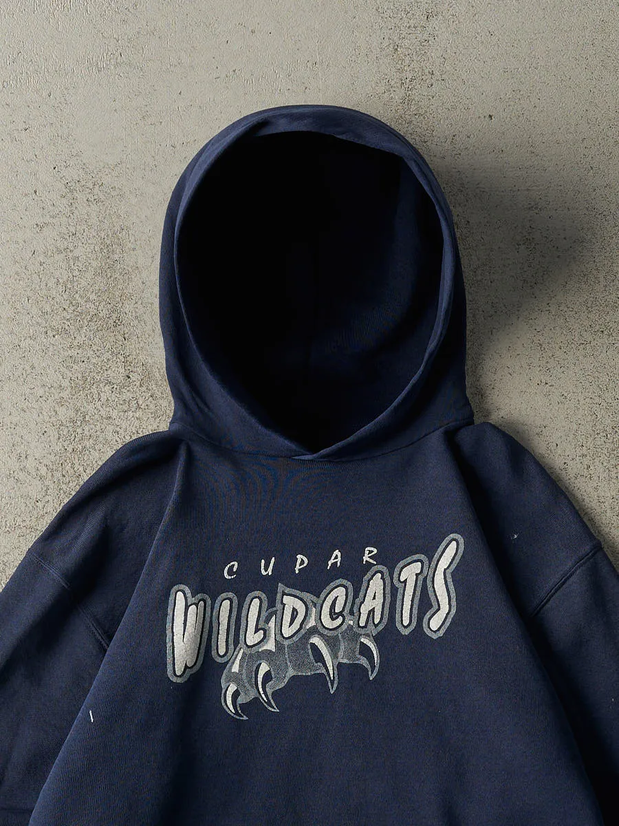 Vintage Y2K Navy Blue Cupar Wildcats Russell Athletic Hoodie (S/M) sold by Rebalance Vintage product image thumbnail 2