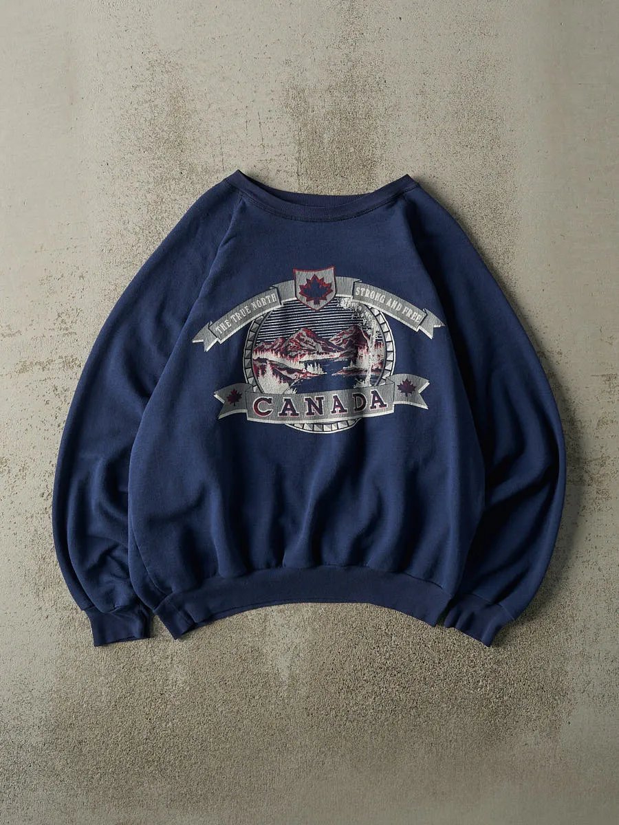Vintage 80s Navy Blue Canada Crewneck (S/M) sold by Rebalance Vintage