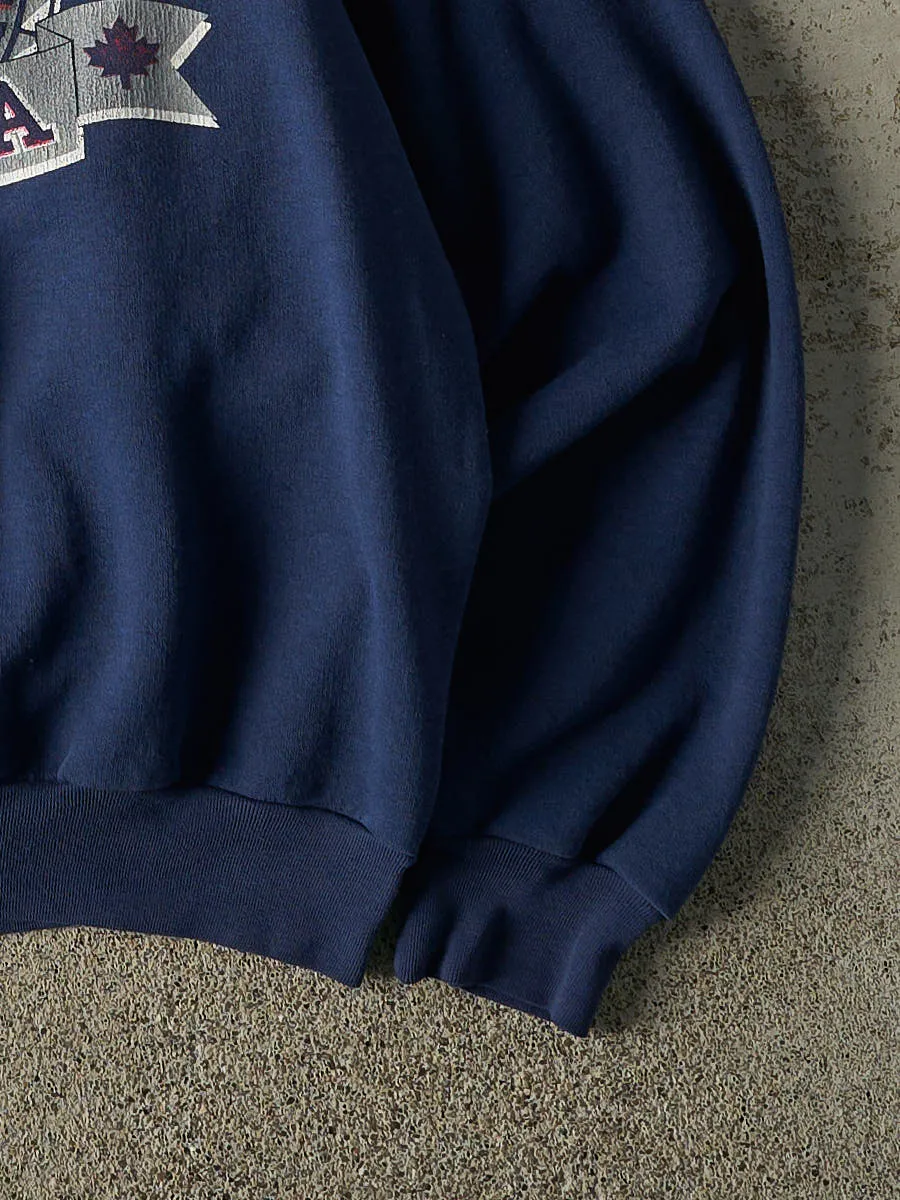 Vintage 80s Navy Blue Canada Crewneck (S/M) sold by Rebalance Vintage product image thumbnail 3