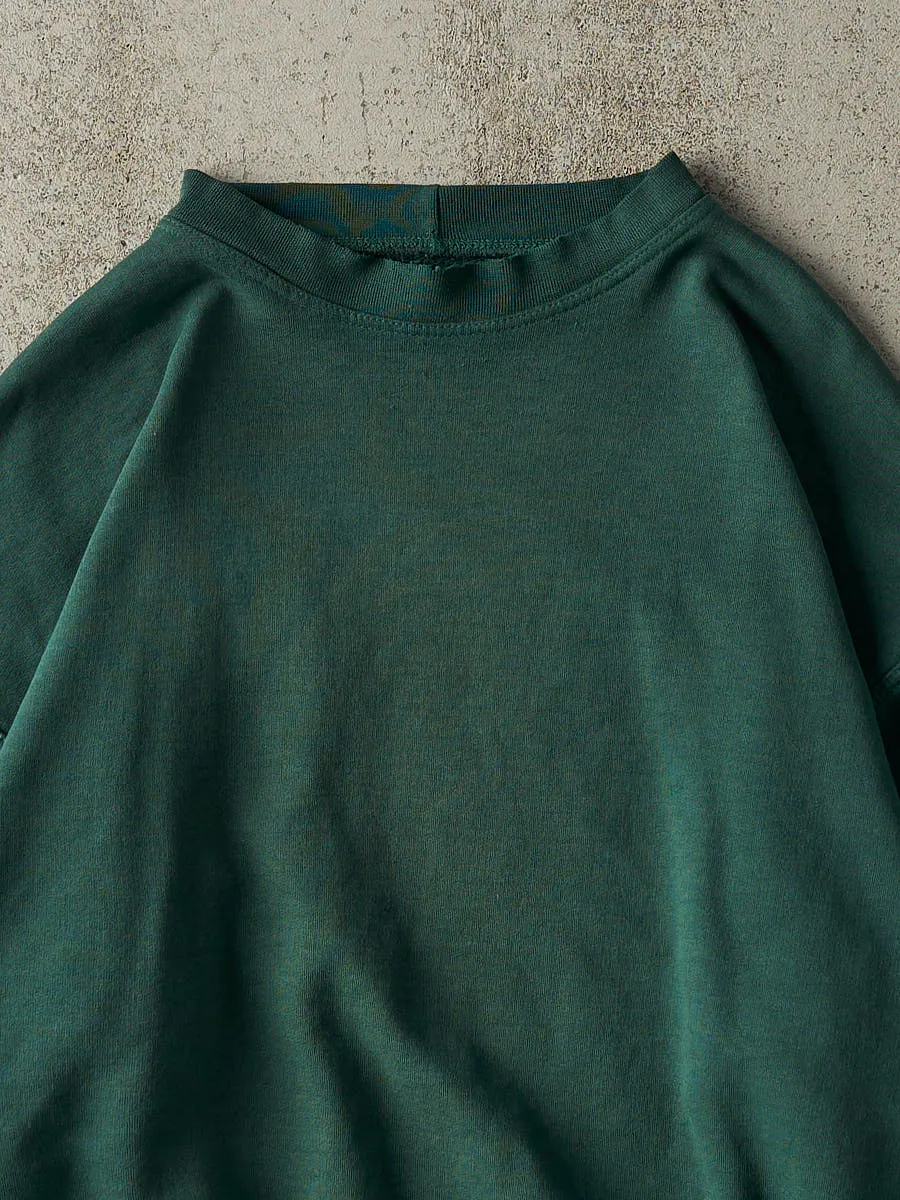 Vintage 90s Green Blank Crewneck (L) sold by Rebalance Vintage product image thumbnail 2