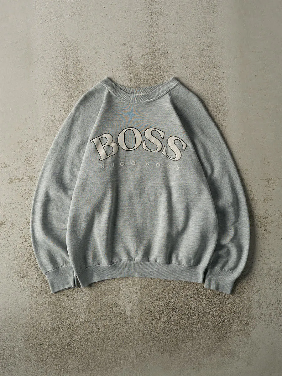 Vintage 90s Grey Hugo Boss Crewneck (M/L) sold by Rebalance Vintage
