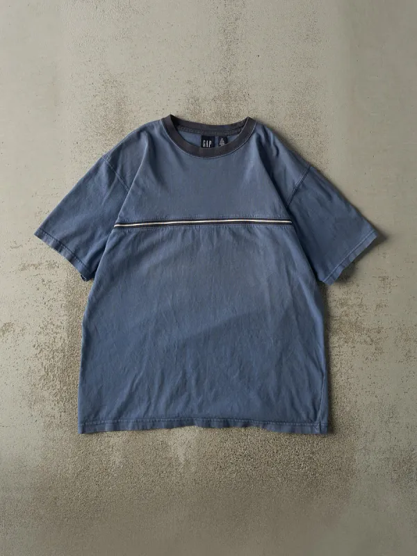Vintage Y2K Blue Striped Gap Tee (M/L) sold by Rebalance Vintage