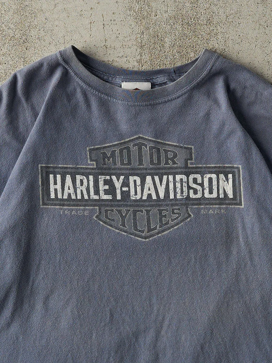 Vintage Y2K Slate Blue Cape Cod MA Harley Davidson Tee (L) sold by Rebalance Vintage product image thumbnail 4