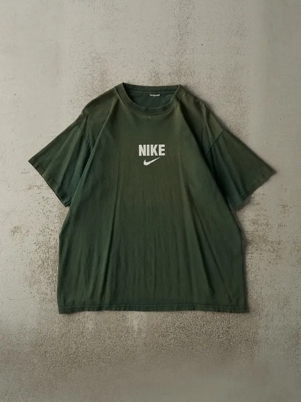 Vintage 90s Sun Faded Green Nike Tee (L/XL) sold by Rebalance Vintage