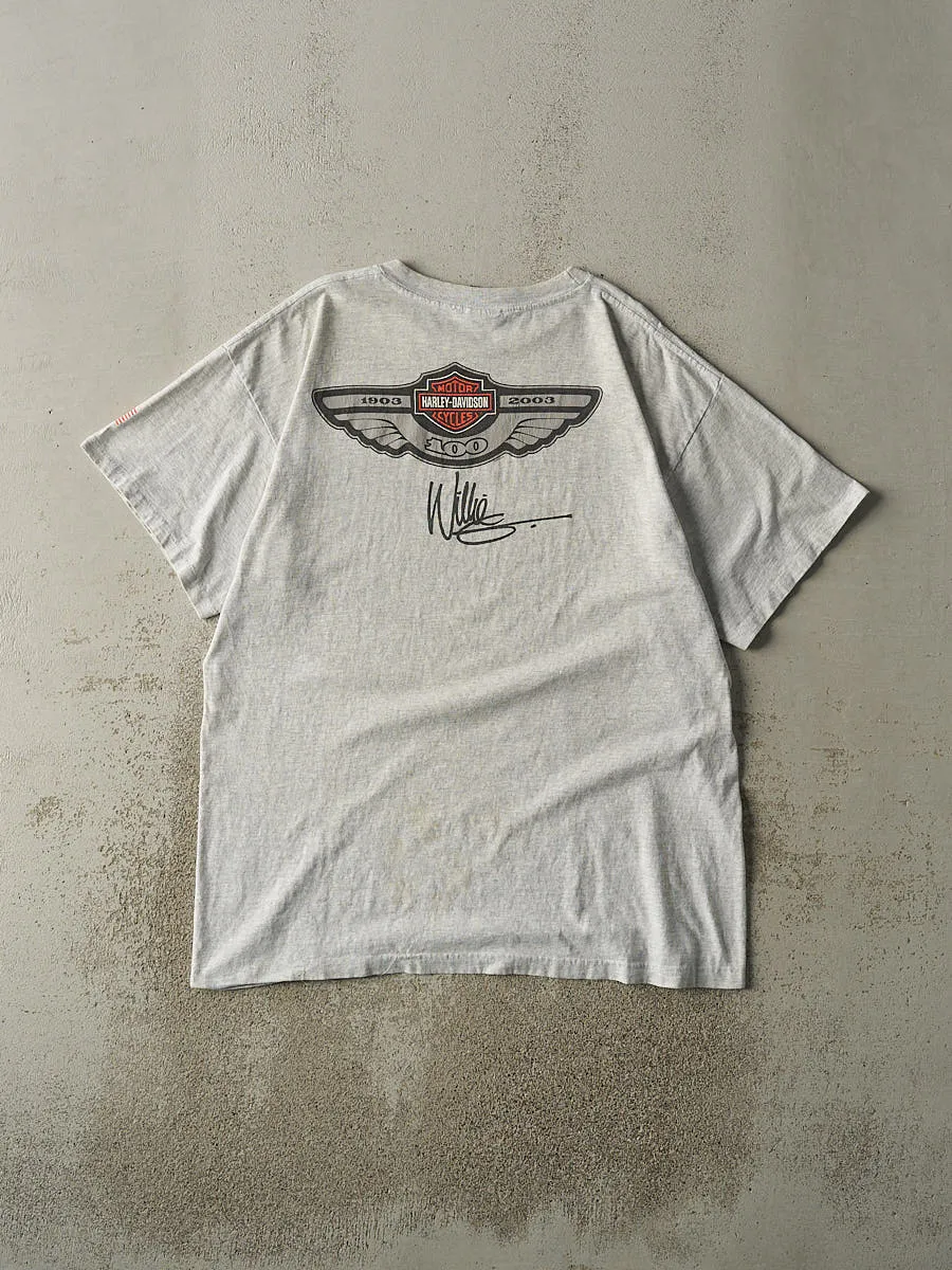 Vintage 03' Heather Grey 100 Year Anniversary Harley Davidson Tee (XL) sold by Rebalance Vintage product image thumbnail 2