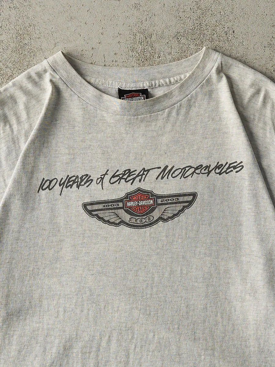Vintage 03' Heather Grey 100 Year Anniversary Harley Davidson Tee (XL) sold by Rebalance Vintage product image thumbnail 3