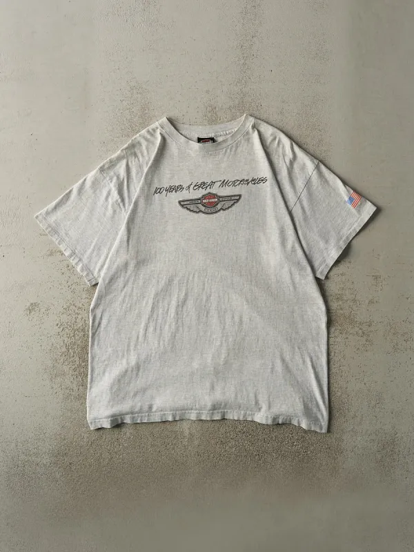 Vintage 03' Heather Grey 100 Year Anniversary Harley Davidson Tee (XL) sold by Rebalance Vintage