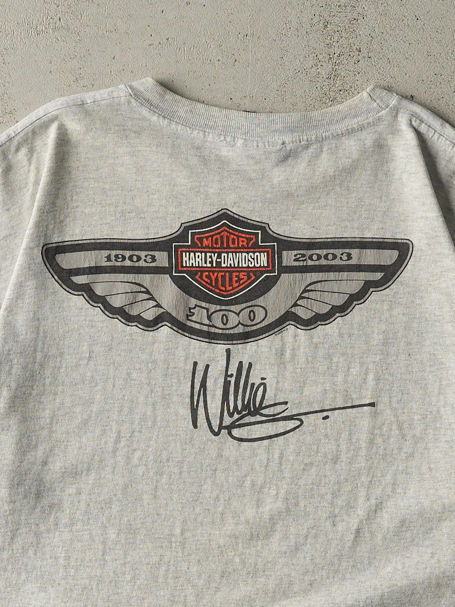 Vintage 03' Heather Grey 100 Year Anniversary Harley Davidson Tee (XL) sold by Rebalance Vintage product image thumbnail 5