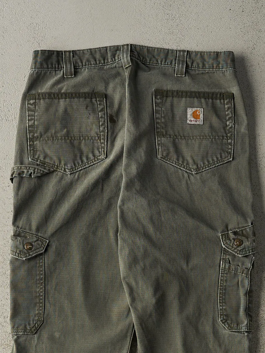 Vintage Y2K Green Carhartt Cargo Work Pants (33x32.5) sold by Rebalance Vintage product image thumbnail 5
