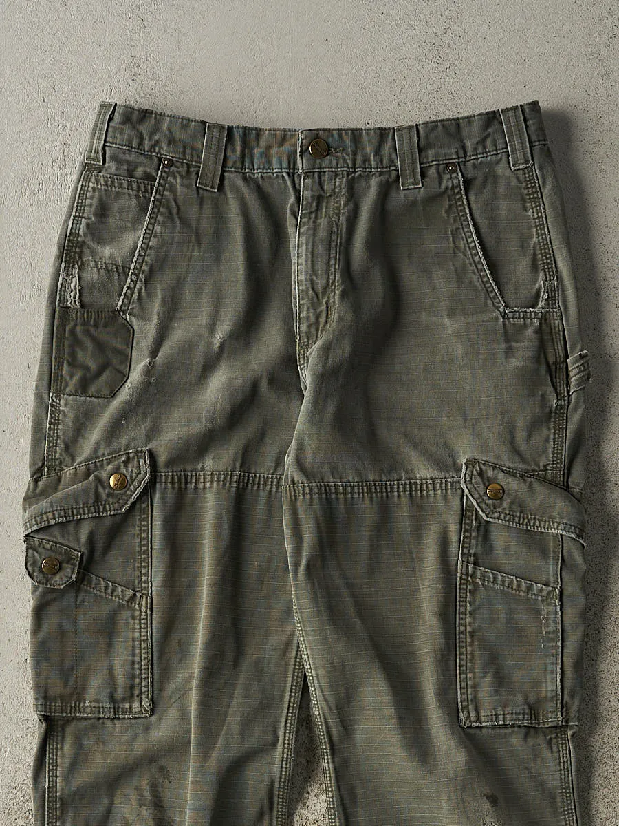 Vintage Y2K Green Carhartt Cargo Work Pants (33x32.5) sold by Rebalance Vintage product image thumbnail 4