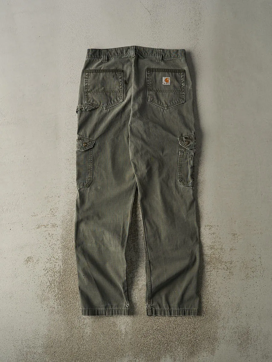 Vintage Y2K Green Carhartt Cargo Work Pants (33x32.5) sold by Rebalance Vintage product image thumbnail 3