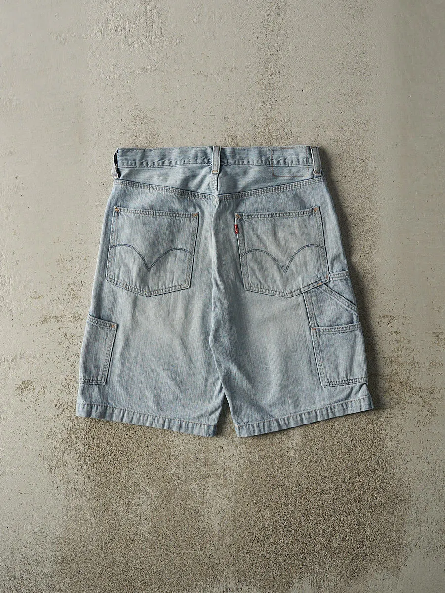 Vintage Y2K Light Wash Levi's Carpenter Jean Shorts (32x11) sold by Rebalance Vintage product image thumbnail 2