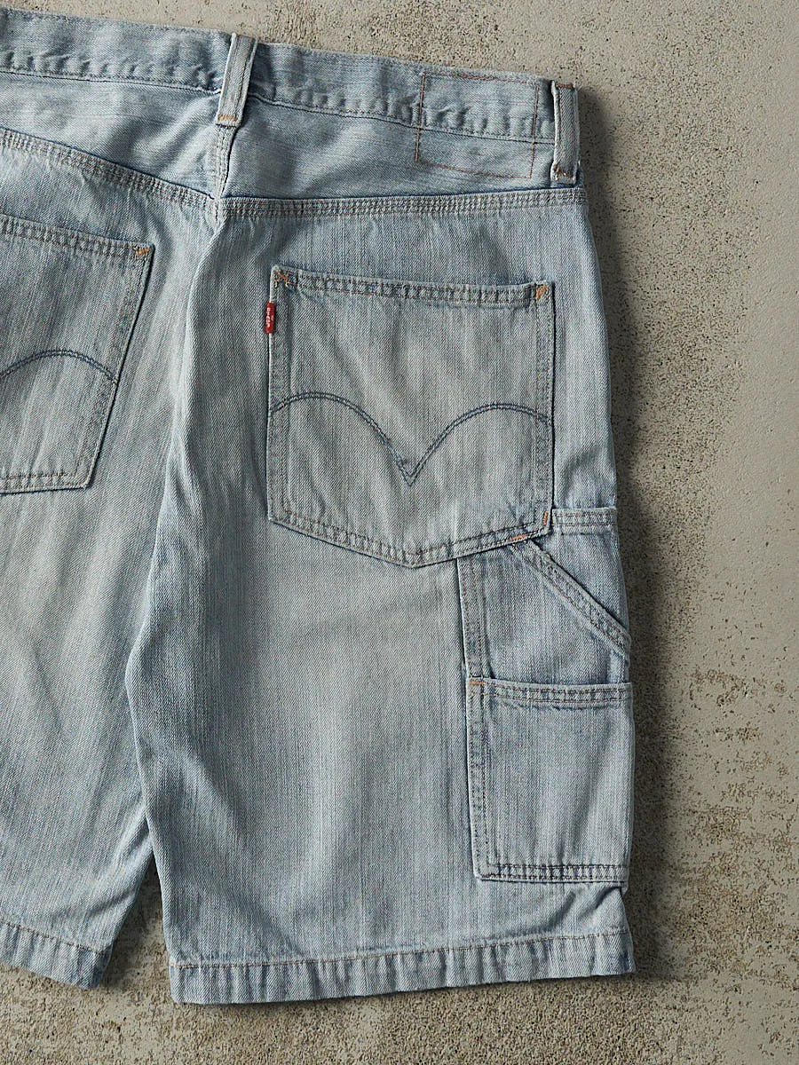 Vintage Y2K Light Wash Levi's Carpenter Jean Shorts (32x11) sold by Rebalance Vintage product image thumbnail 4
