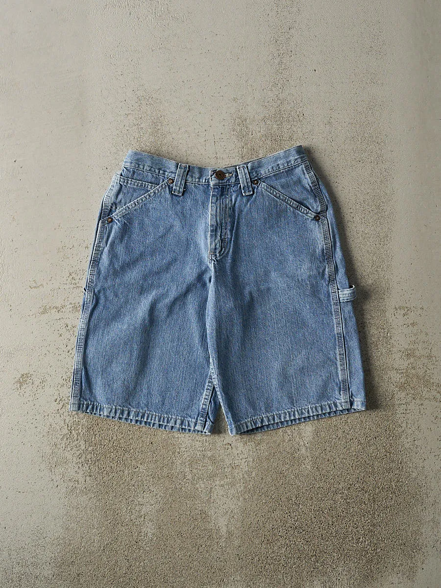 Vintage 90s Mid Wash Lee Dungaree Carpenter Jean Shorts (28x11.5) sold by Rebalance Vintage