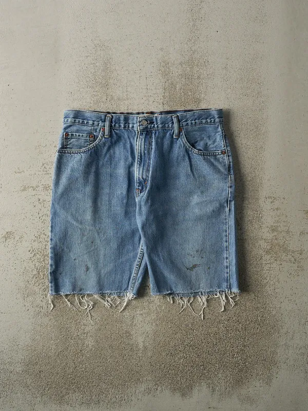 Vintage Y2K Mid Wash Levi's 505 Cut Off Jean Shorts (35.5x10) sold by Rebalance Vintage