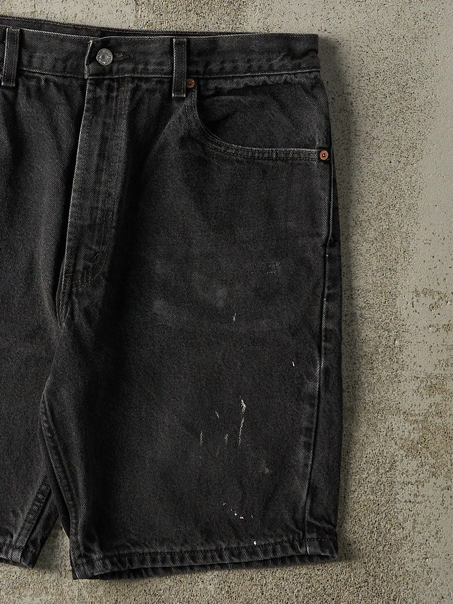 Vintage 90s Black Levi's 505 Denim Shorts (35.5x9) sold by Rebalance Vintage product image thumbnail 4