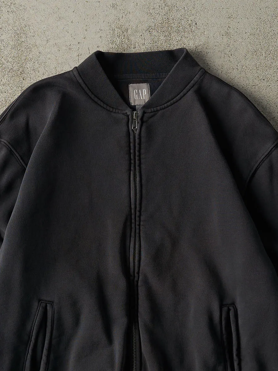 Vintage Y2K Faded Black Gap Zip Up Sweatshirt (M) sold by Rebalance Vintage product image thumbnail 2