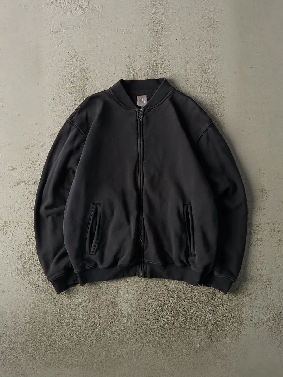 Vintage Y2K Faded Black Gap Zip Up Sweatshirt (M) sold by Rebalance Vintage