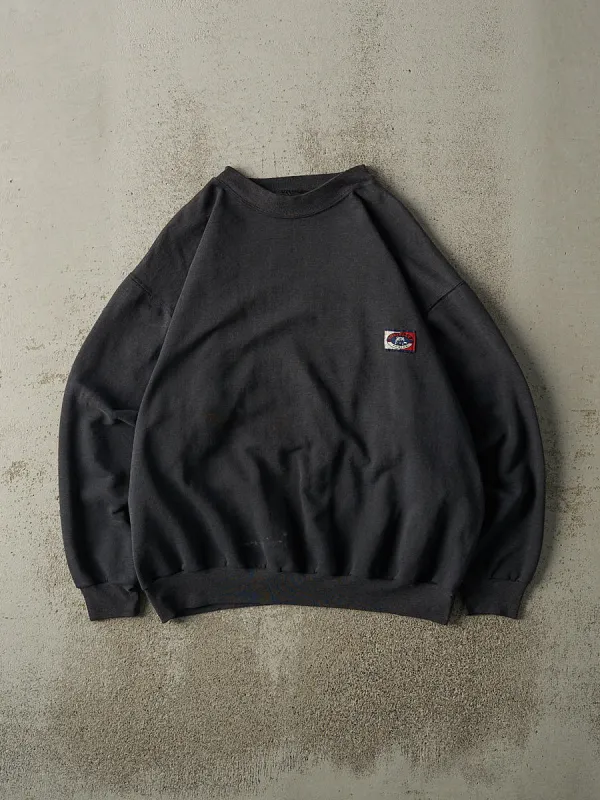 Vintage 90s Faded Black Grizzly Kodiak Embroidered Crewneck (L) sold by Rebalance Vintage