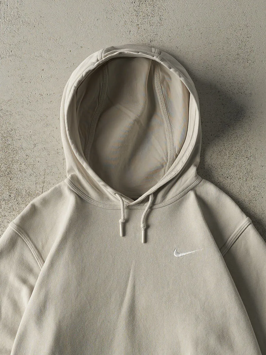 Vintage 90s Beige Nike Embroidered Hoodie (M) sold by Rebalance Vintage product image thumbnail 2