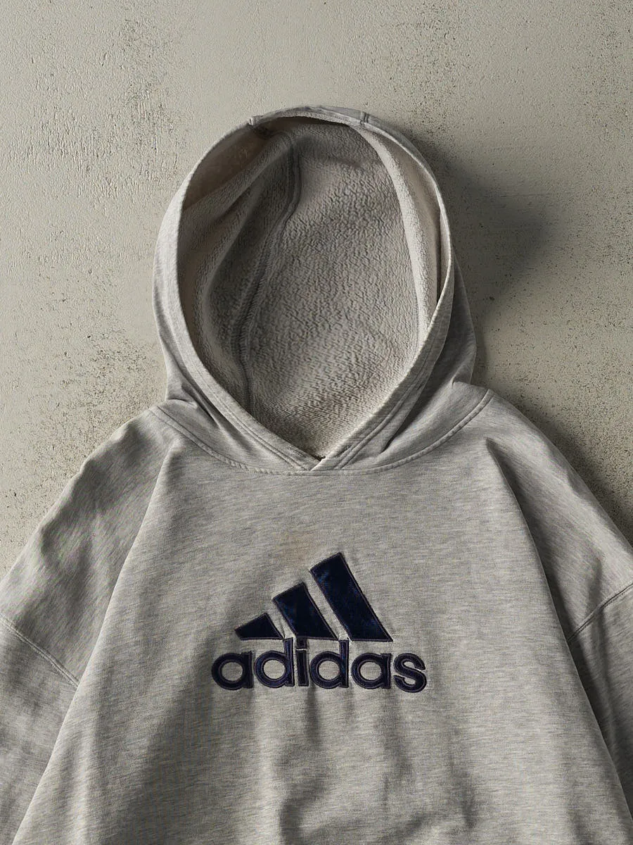 Vintage Y2K Grey Adidas Embroidered Logo Hoodie (XXL/XXXL) sold by Rebalance Vintage product image thumbnail 2