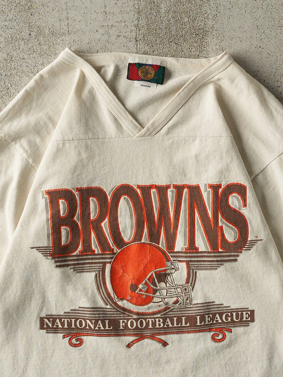 Vintage 90s Beige Cleveland Browns Cotton Jersey (M) sold by Rebalance Vintage product image thumbnail 3