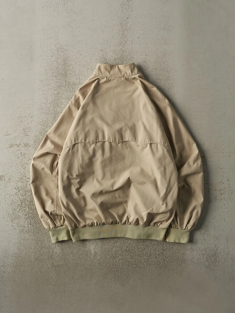 Vintage 80s Beige Lacoste Flannel Lined Harrington Jacket (L) sold by Rebalance Vintage product image thumbnail 3