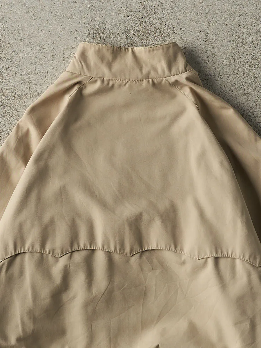 Vintage 80s Beige Lacoste Flannel Lined Harrington Jacket (L) sold by Rebalance Vintage product image thumbnail 5