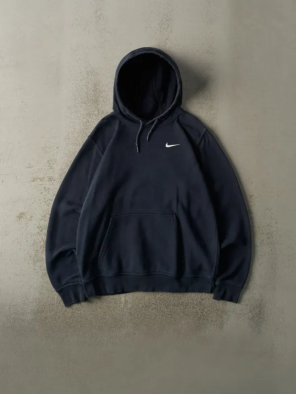 Vintage Y2K Navy Blue Nike Embroidered Swoosh Hoodie (L/XL) sold by Rebalance Vintage
