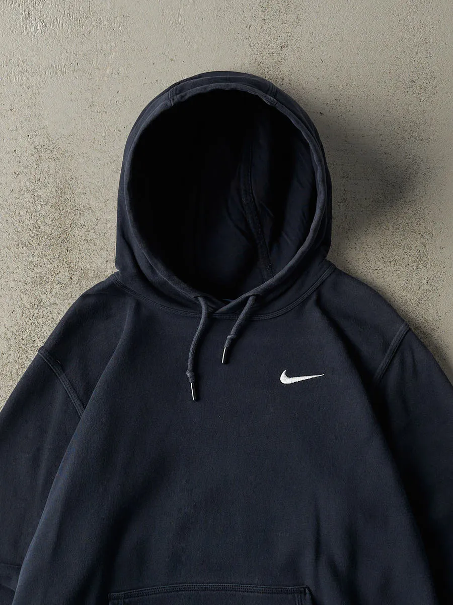 Vintage Y2K Navy Blue Nike Embroidered Swoosh Hoodie (L/XL) sold by Rebalance Vintage product image thumbnail 2
