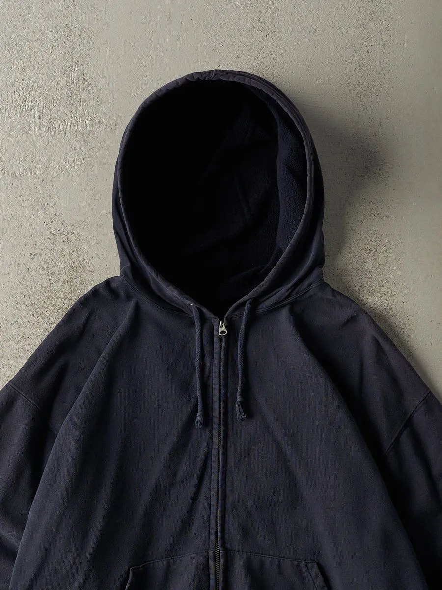 Vintage 90s Navy Blue Gap Zip Up Hoodie (XXL) sold by Rebalance Vintage product image thumbnail 2