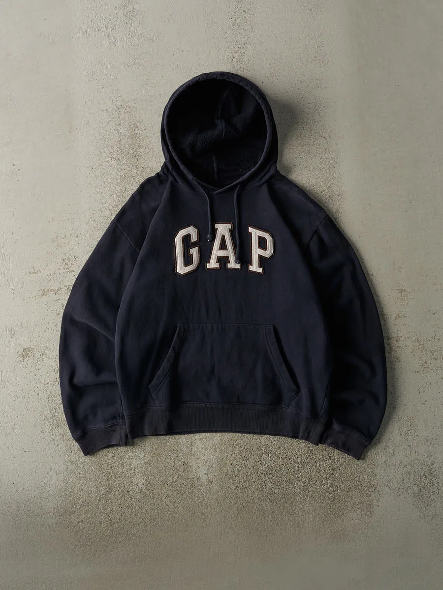 Vintage Y2K Navy Blue Gap Embroidered Hoodie (S) sold by Rebalance Vintage