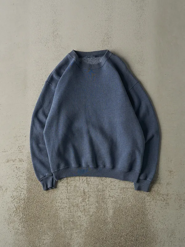 Vintage 90s Faded Blue Blank Crewneck (M/L) sold by Rebalance Vintage