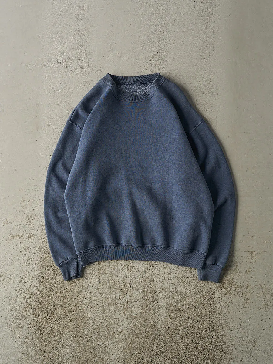 Vintage 90s Faded Blue Blank Crewneck (M/L) sold by Rebalance Vintage