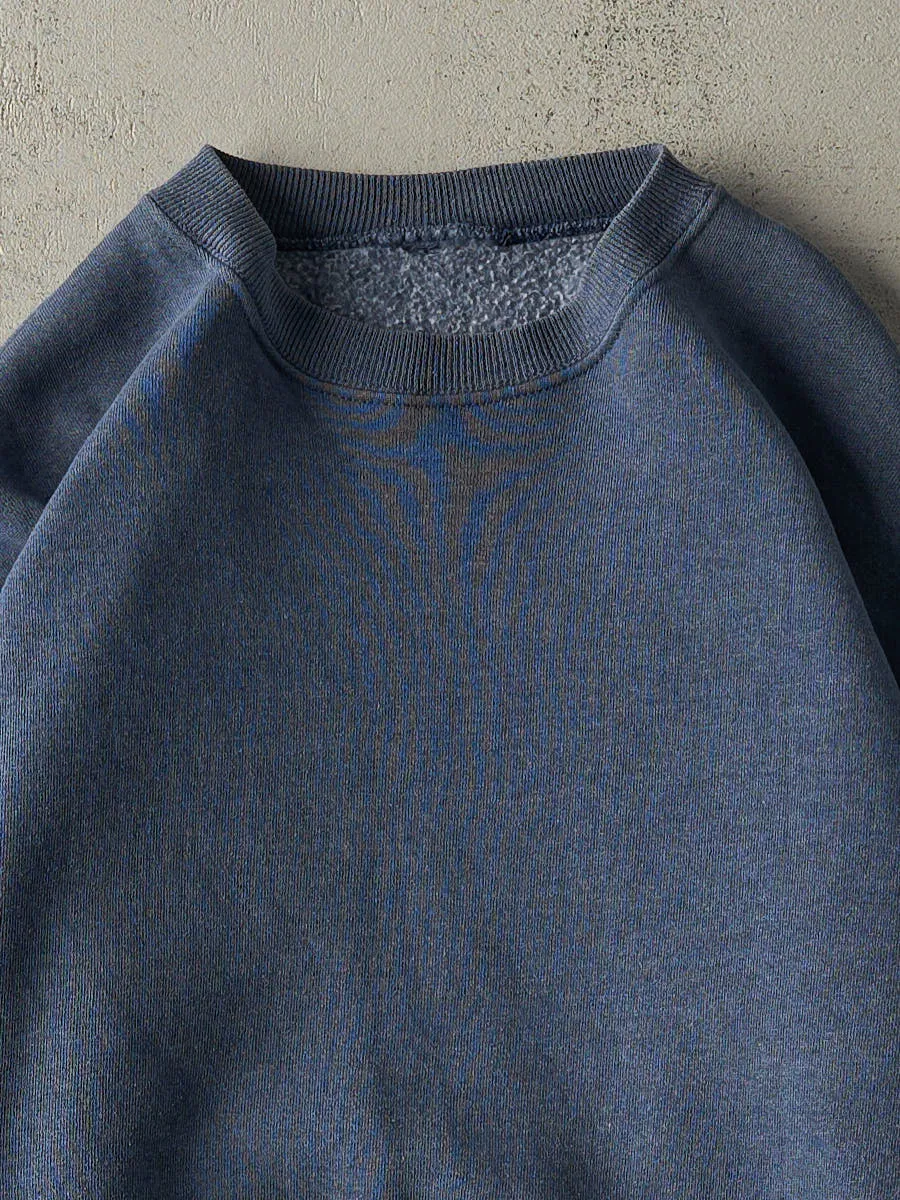Vintage 90s Faded Blue Blank Crewneck (M/L) sold by Rebalance Vintage product image thumbnail 2