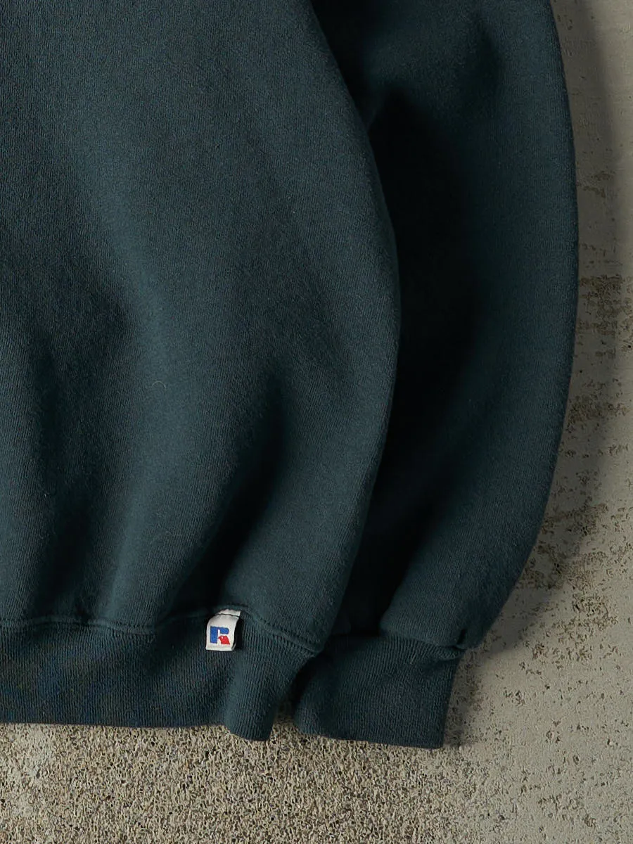Vintage Y2K Pine Green Russell Athletic Blank Crewneck (L/XL) sold by Rebalance Vintage product image thumbnail 3