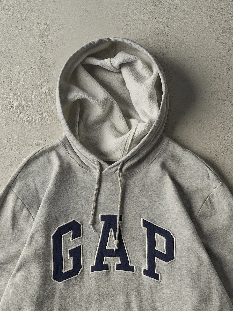 Vintage Y2K Grey Gap Embroidered Logo Hoodie (XXL) sold by Rebalance Vintage product image thumbnail 2