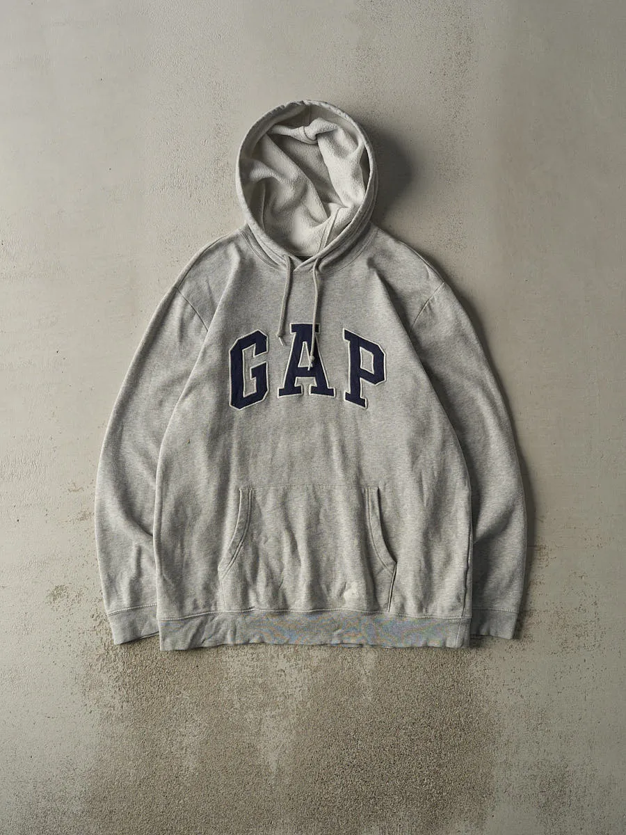 Vintage Y2K Grey Gap Embroidered Logo Hoodie (XXL) sold by Rebalance Vintage