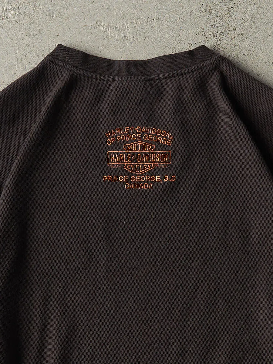 Vintage Y2K Faded Black Prince George Harley Davidson Thermal Long Sleeve (L/XL) sold by Rebalance Vintage product image thumbnail 3