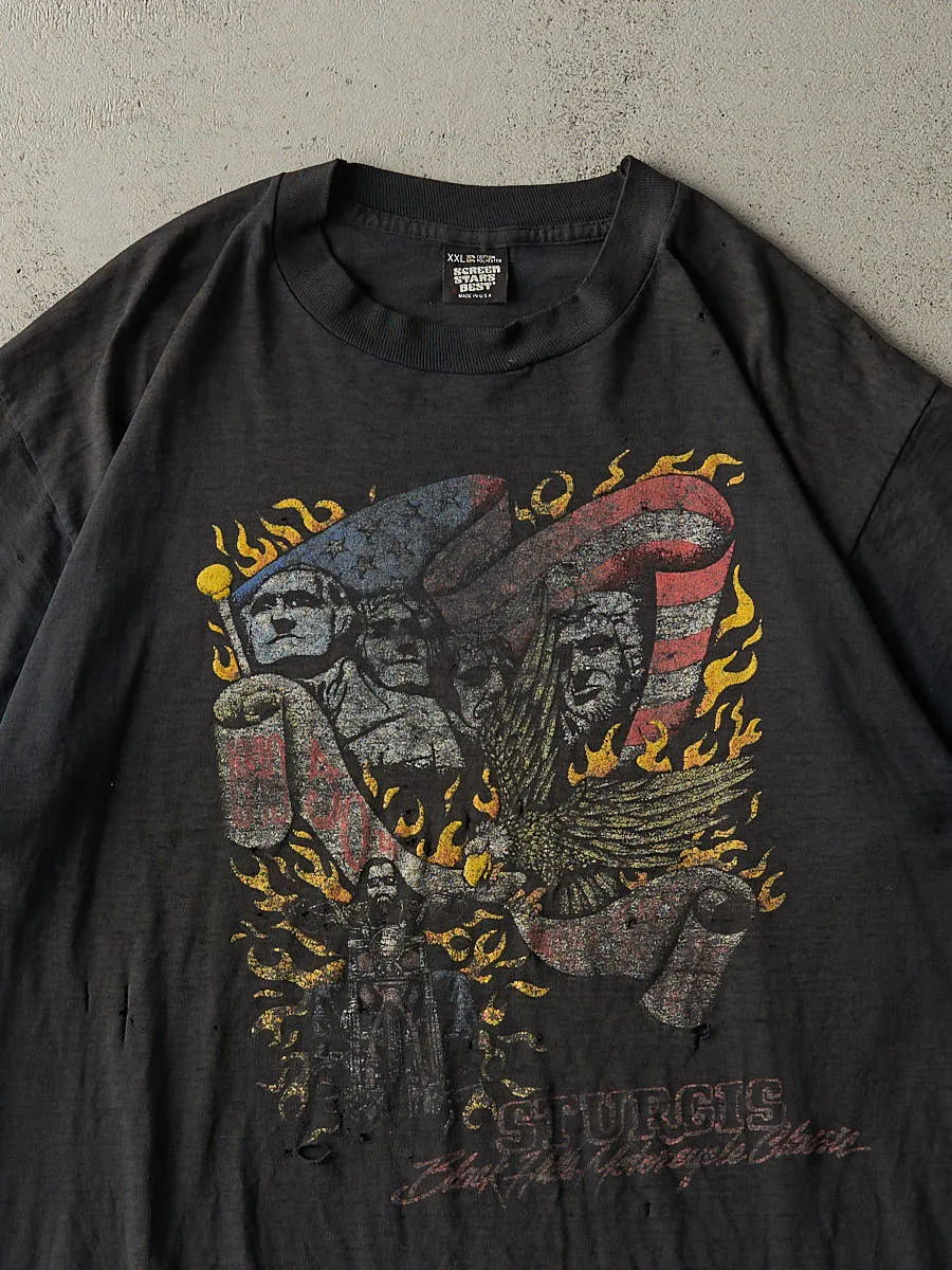 Vintage 80s Black Sturgis Black Hills Rally Biker Tee (XL/XXL) sold by Rebalance Vintage product image thumbnail 2