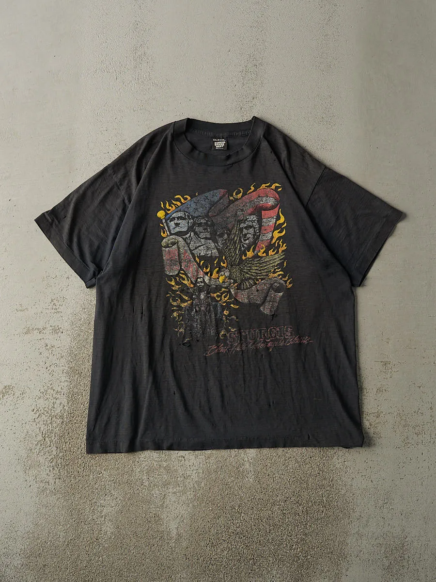 Vintage 80s Black Sturgis Black Hills Rally Biker Tee (XL/XXL) sold by Rebalance Vintage