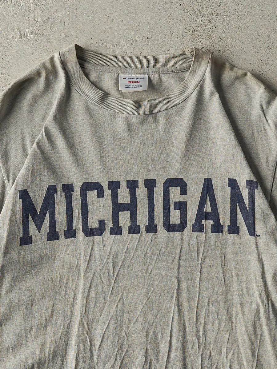 Vintage Y2K Grey University of Michigan Tee (S/M) sold by Rebalance Vintage product image thumbnail 2