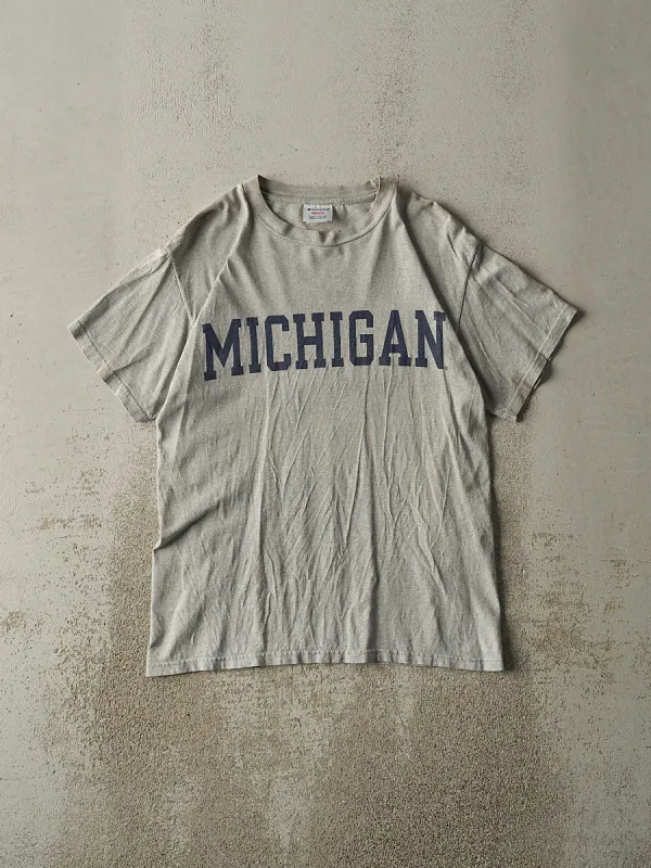 Vintage Y2K Grey University of Michigan Tee (S/M) sold by Rebalance Vintage