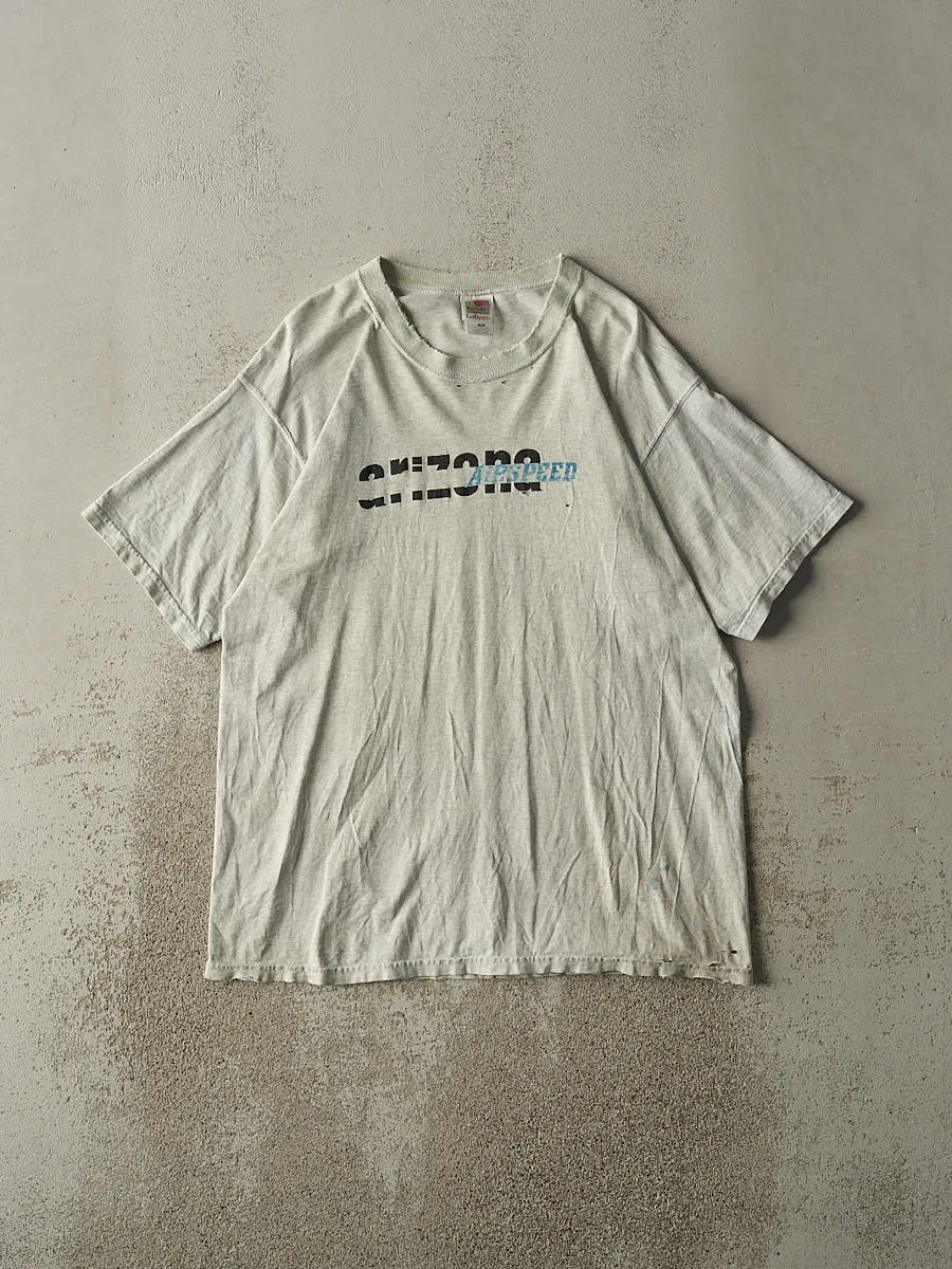 Vintage 90s Heather Grey Arizona Airspeed Tee (L/XL) sold by Rebalance Vintage