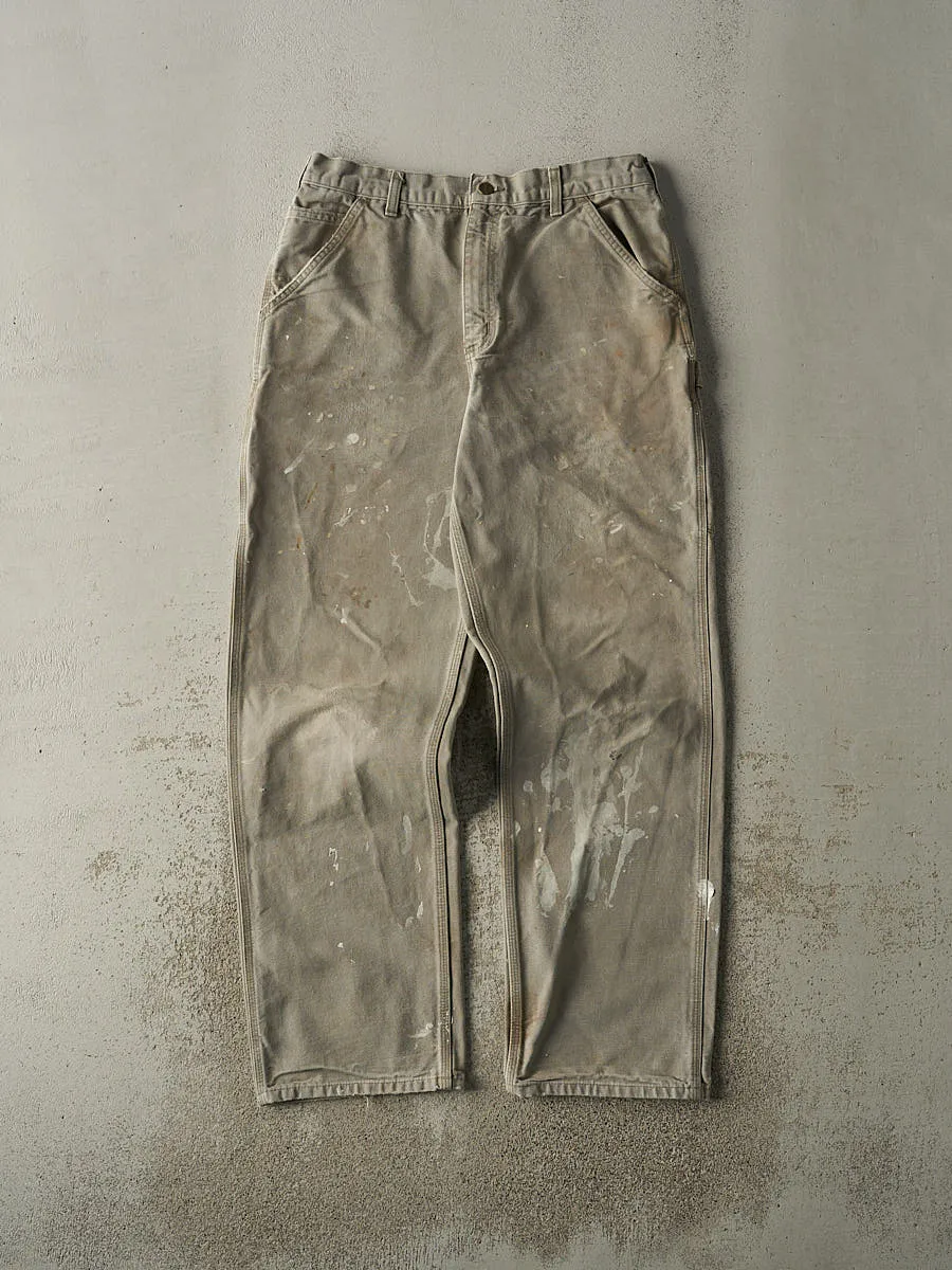 Vintage Y2K Beige Carhartt Carpenter Pants (31.5x32.5) sold by Rebalance Vintage